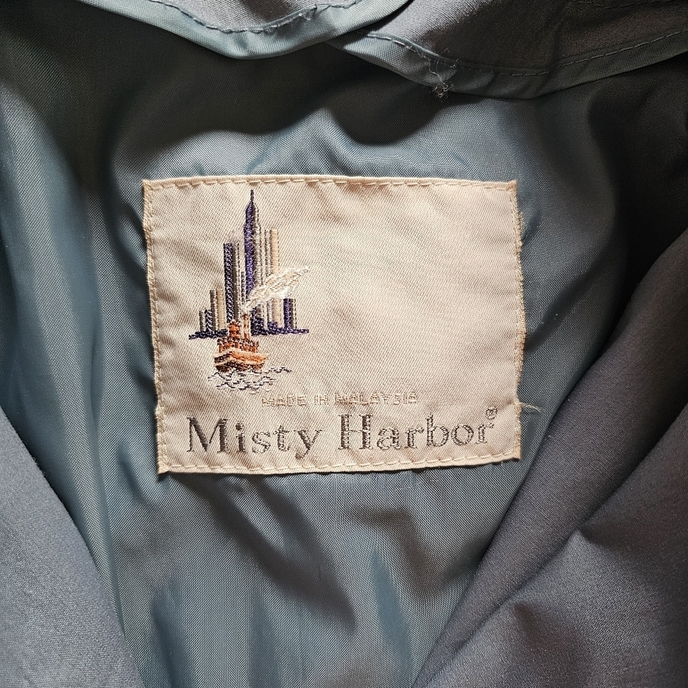 Misty Harbor vintage button-down light-weight short trench coat Size 10 - Picture 6 of 8
